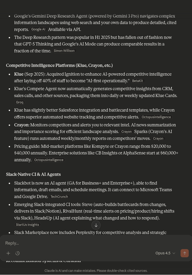 Claude overall results