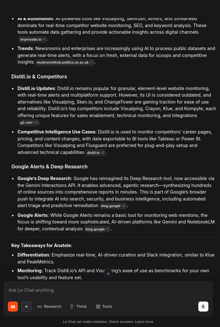 Mistral is 10x faster than Claude, so comparable results are impressive